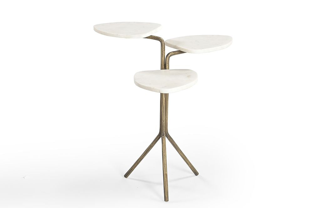 Bassett Mirror - Alpine White Marble Drink Table - 5602-LR-223 view 2