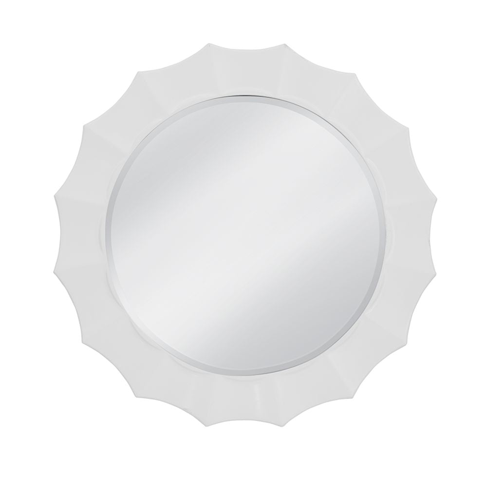 Bassett Mirror - Altair 36" Glossy White Round Wall Mirror - M5226B view 1