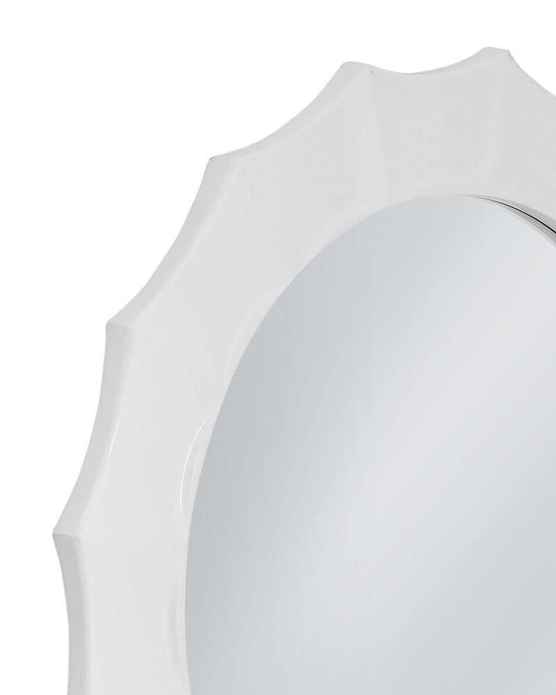 Bassett Mirror - Altair 36" Glossy White Round Wall Mirror - M5226B view 3