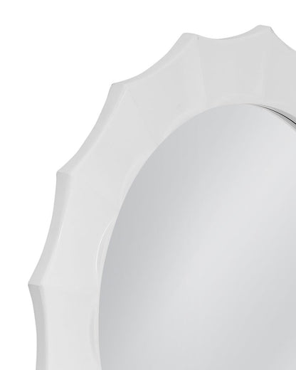 Bassett Mirror - Altair 36" Glossy White Round Wall Mirror - M5226B view 3