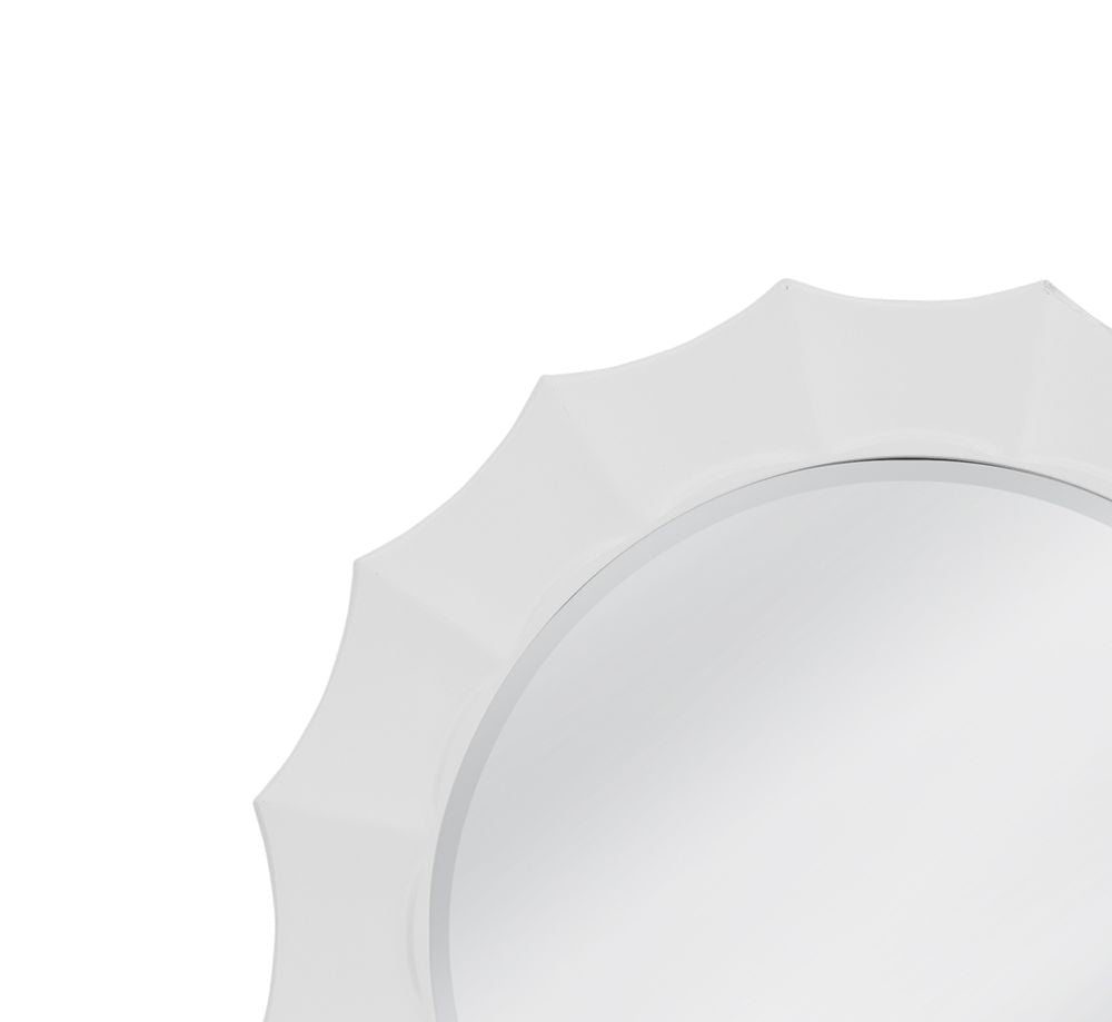 Bassett Mirror - Altair 36" Glossy White Round Wall Mirror - M5226B view 4