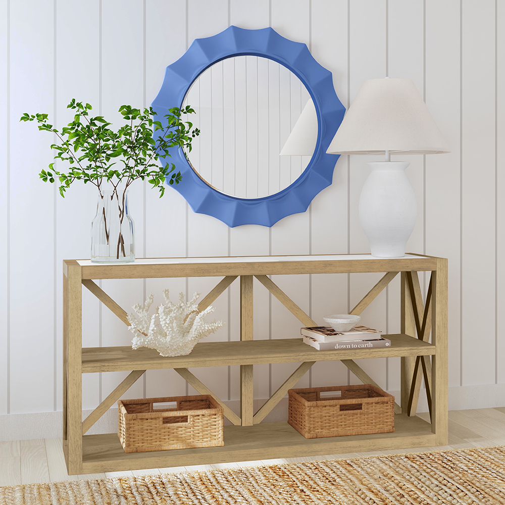 Bassett Mirror - Altair 36" Light Blue Round Wall Mirror - M5224B view 5