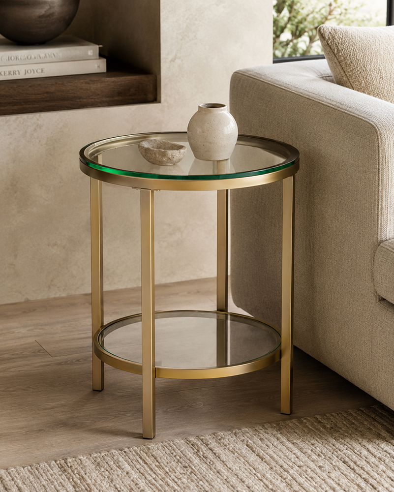 Bassett Mirror - Anderson Glass-Top End Table - 7000-LR-220 view 4
