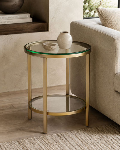 Bassett Mirror - Anderson Glass-Top End Table - 7000-LR-220 view 4