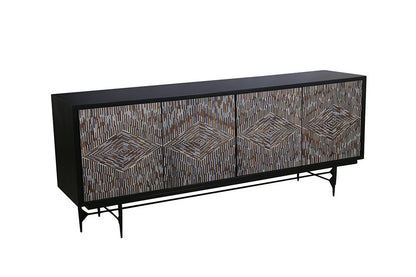 Bassett Mirror - Andreas 80" Dark Brown Mango Four-Door Storage Cabinet - 6068-DR-576 view 1