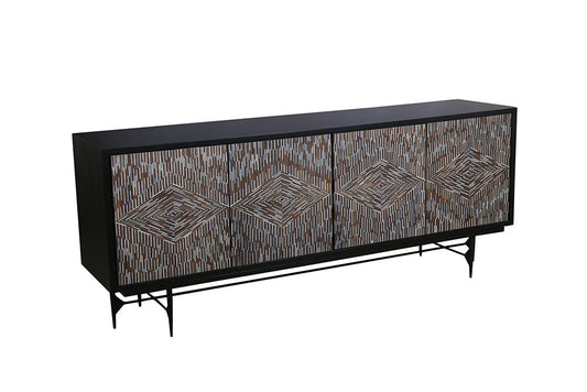 Bassett Mirror - Andreas 80" Dark Brown Mango Four-Door Storage Cabinet - 6068-DR-576 view 1