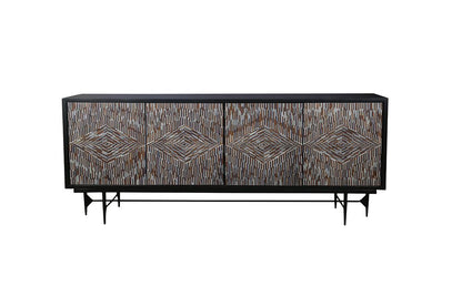 Bassett Mirror - Andreas 80" Dark Brown Mango Four-Door Storage Cabinet - 6068-DR-576 view 2