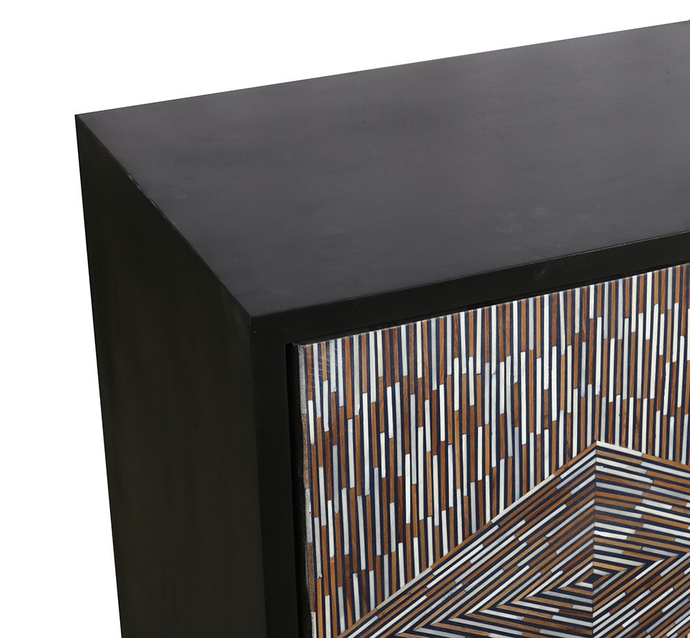 Bassett Mirror - Andreas 80" Dark Brown Mango Four-Door Storage Cabinet - 6068-DR-576 view 3