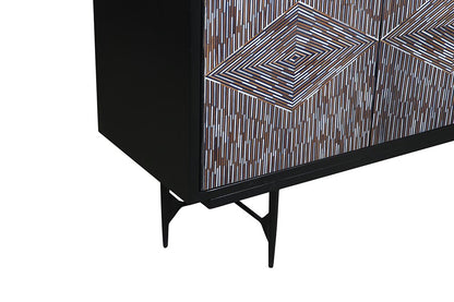 Bassett Mirror - Andreas 80" Dark Brown Mango Four-Door Storage Cabinet - 6068-DR-576 view 4