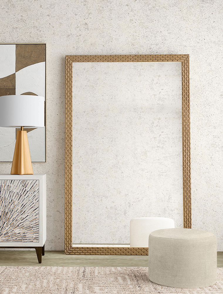 Bassett Mirror - Ansul 80" Gold Floor Mirror - M5190 view 5