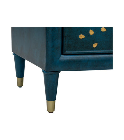 Bassett Mirror - Argento 46" Antique Blue Wood Three-Door Storage Cabinet - 6041-LR-508 view 5