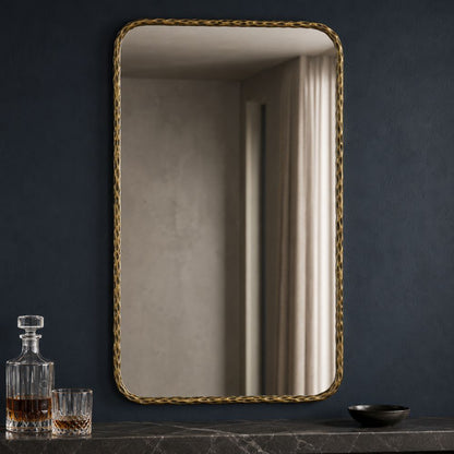 Bassett Mirror - Aria 48" Brass Rectangular Wall Mirror - M5303 view 5