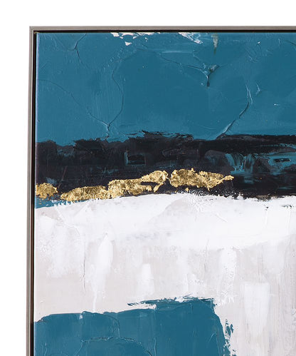 Bassett Mirror - Around About Silver Abstract Framed Canvas - 7301-065 view 3