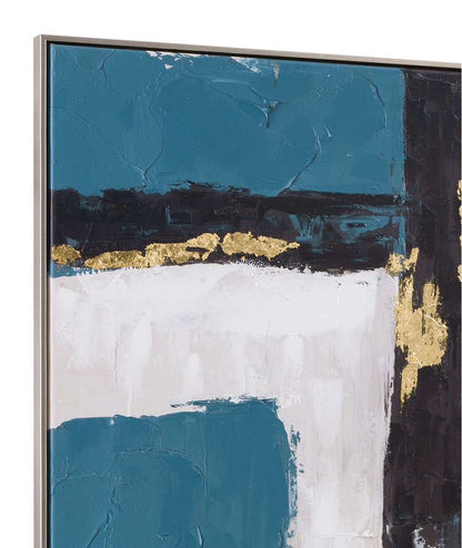 Bassett Mirror - Around About Silver Abstract Framed Canvas - 7301-065 view 4