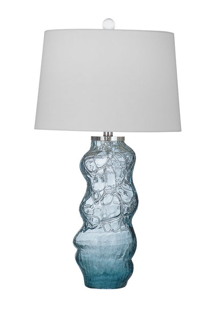 Bassett Mirror - Atchison 29" Blue Art Glass Table Lamp - L4476T view 1