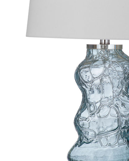 Bassett Mirror - Atchison 29" Blue Art Glass Table Lamp - L4476T view 2