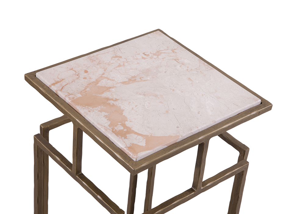 Bassett Mirror - Audrey White Marble Accent Table - 9902-LR-223 view 2