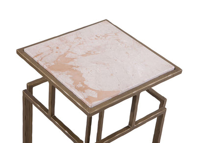 Bassett Mirror - Audrey White Marble Accent Table - 9902-LR-223 view 2