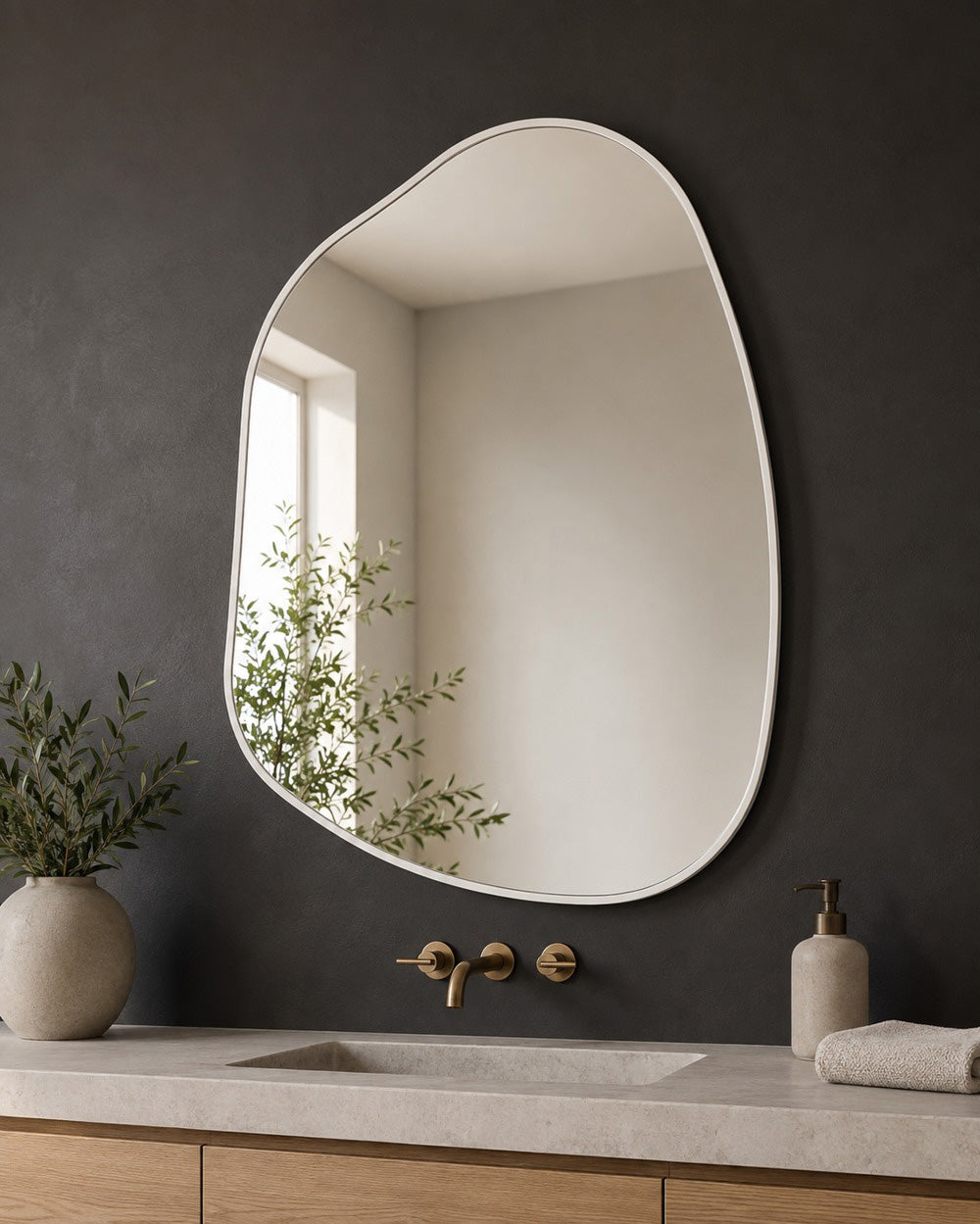 Bassett Mirror - Azalea 40" White Rectangular Wall Mirror - M5034 view 5