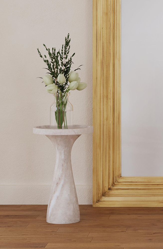 Bassett Mirror - Baird Beige Marble Drink Table - 9111-LR-223 view 4
