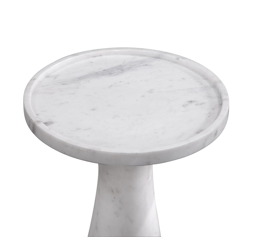 Bassett Mirror - Baird White Marble Accent Table - 9108-LR-223 view 2