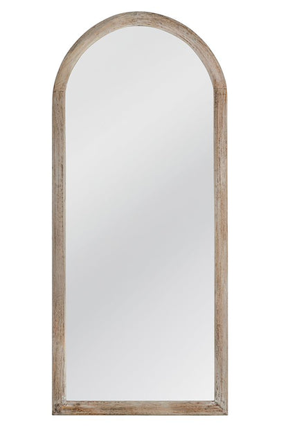 Bassett Mirror - Bay 72" Whitewashed Arched Floor Mirror - M5018 view 1