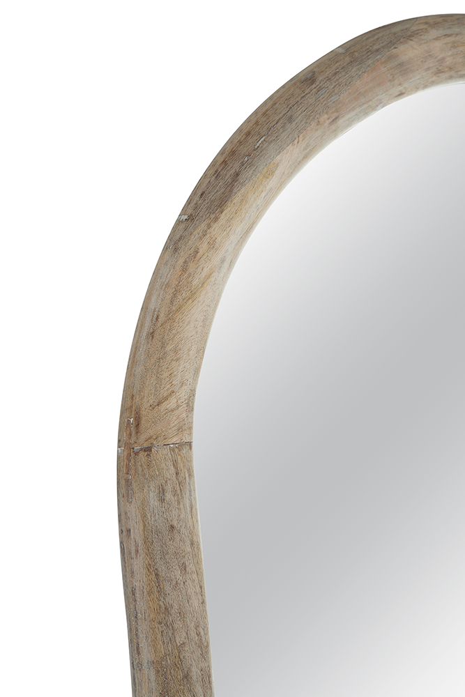 Bassett Mirror - Bay 72" Whitewashed Arched Floor Mirror - M5018 view 2