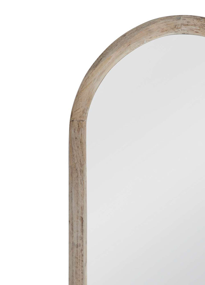 Bassett Mirror - Bay 72" Whitewashed Arched Floor Mirror - M5018 view 3