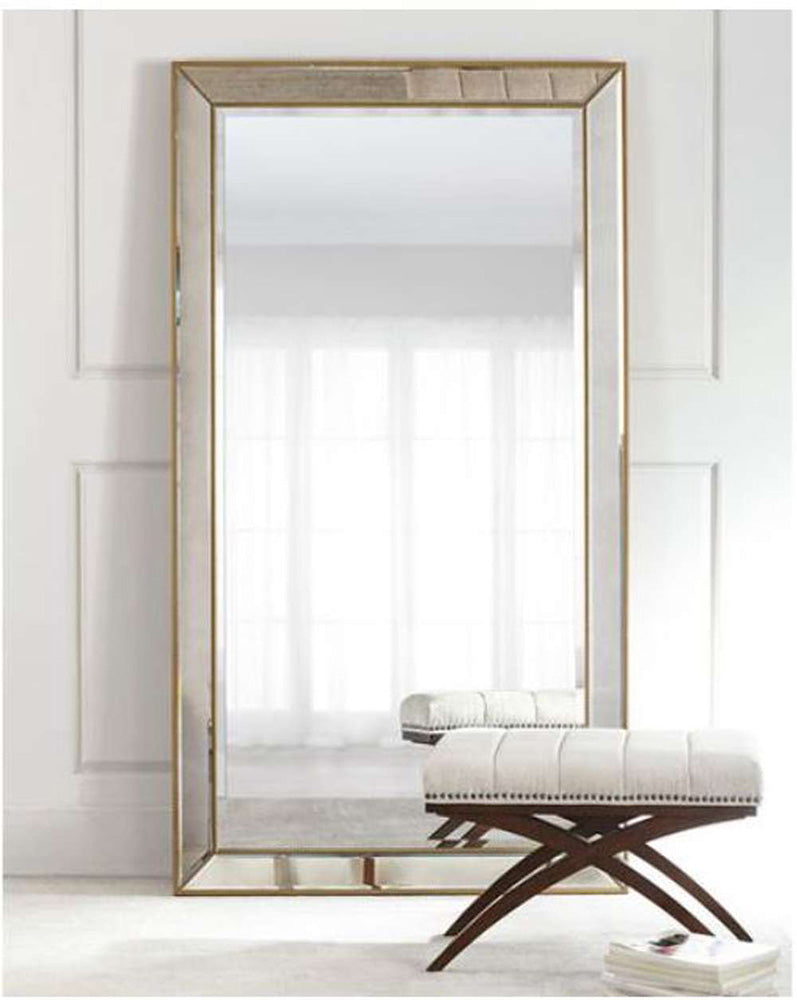 Bassett Mirror - Beaded 79" Gold Floor Mirror - M3871B view 4