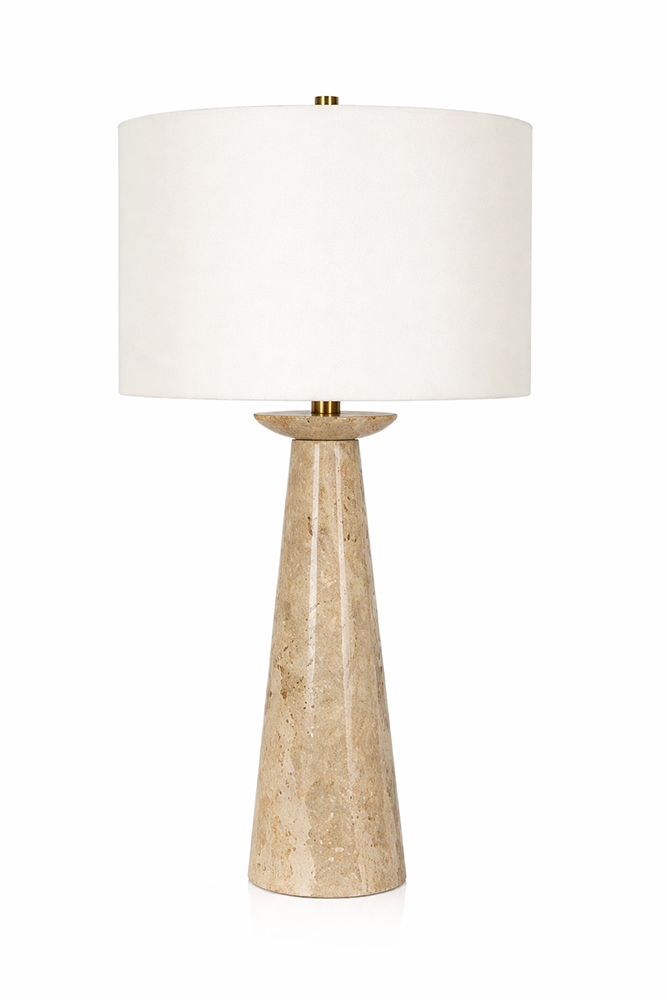 Bassett Mirror - Beaumont 28" Natural Travertine Table Lamp - L4686T view 1