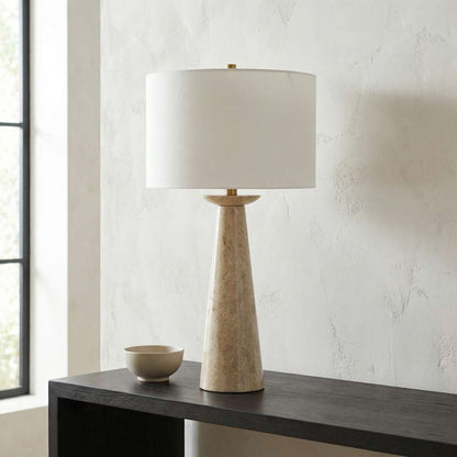 Bassett Mirror - Beaumont 28" Natural Travertine Table Lamp - L4686T view 2