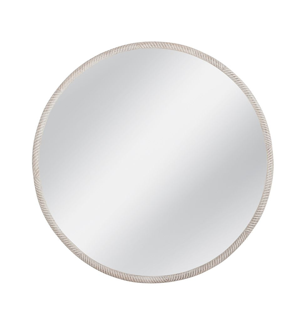 Bassett Mirror - Bechet 56" Whitewashed Round Wall Mirror - M5074 view 1