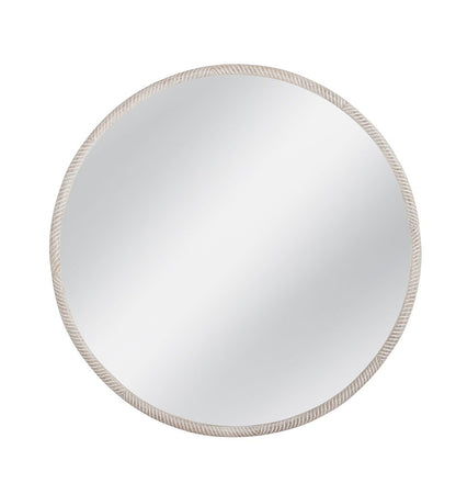 Bassett Mirror - Bechet 56" Whitewashed Round Wall Mirror - M5074 view 1