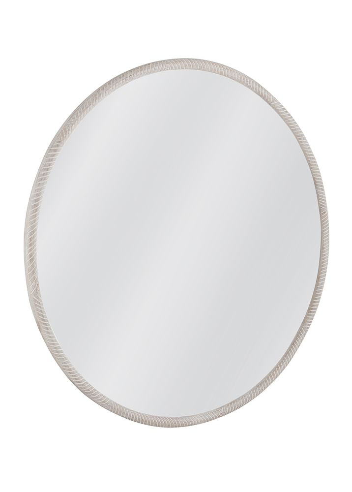 Bassett Mirror - Bechet 56" Whitewashed Round Wall Mirror - M5074 view 2