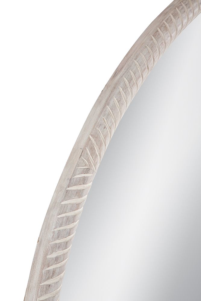 Bassett Mirror - Bechet 56" Whitewashed Round Wall Mirror - M5074 view 3