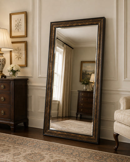 Bassett Mirror - Beckett 81" Bronze Floor Mirror - 63088-846 view 4