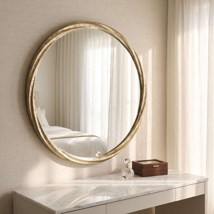 Bassett Mirror - Beekmann Hill 36" Gold Round Wall Mirror - M4687 view 5