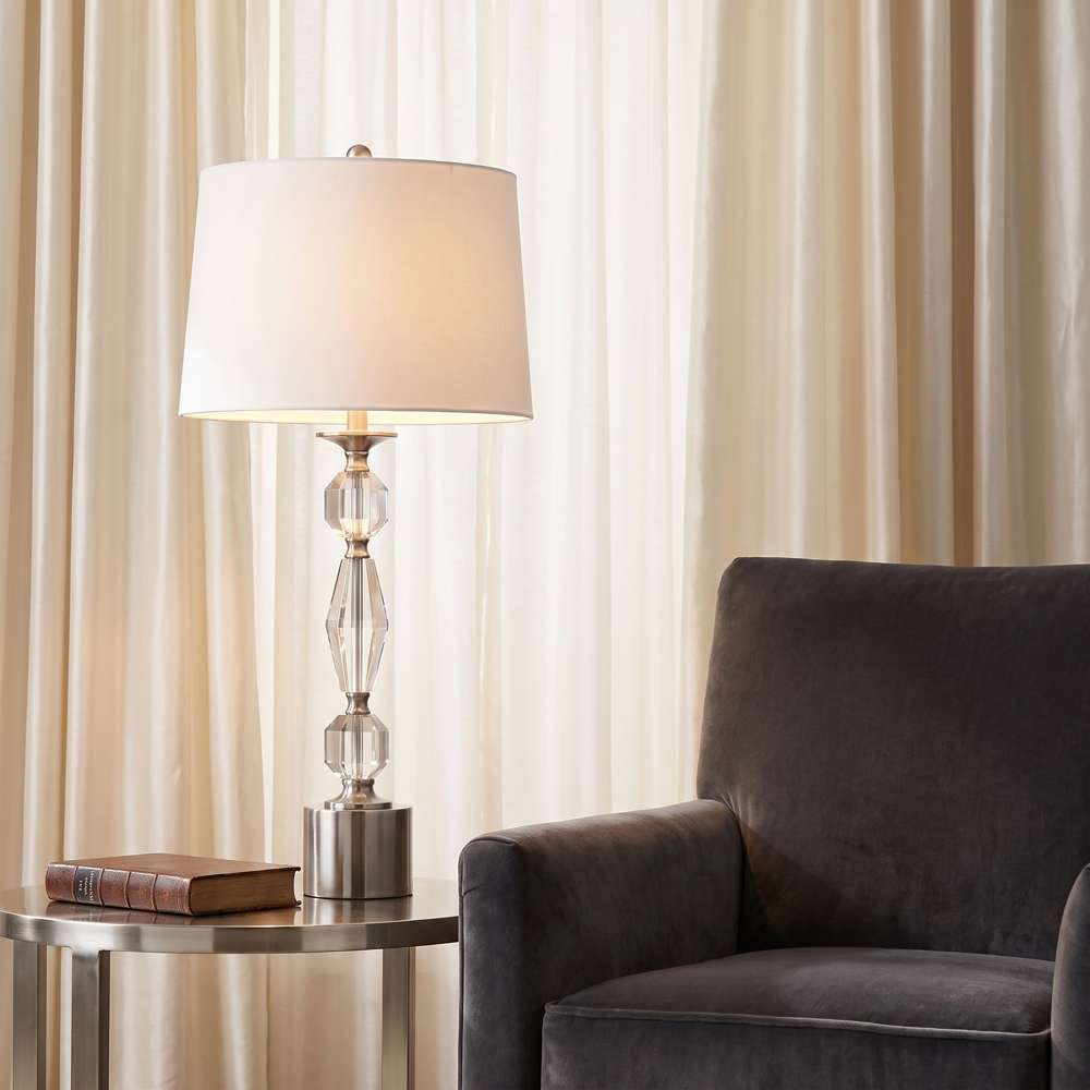 Bassett Mirror - Bella 34" Clear Crystal Table Lamp - L4636T view 4
