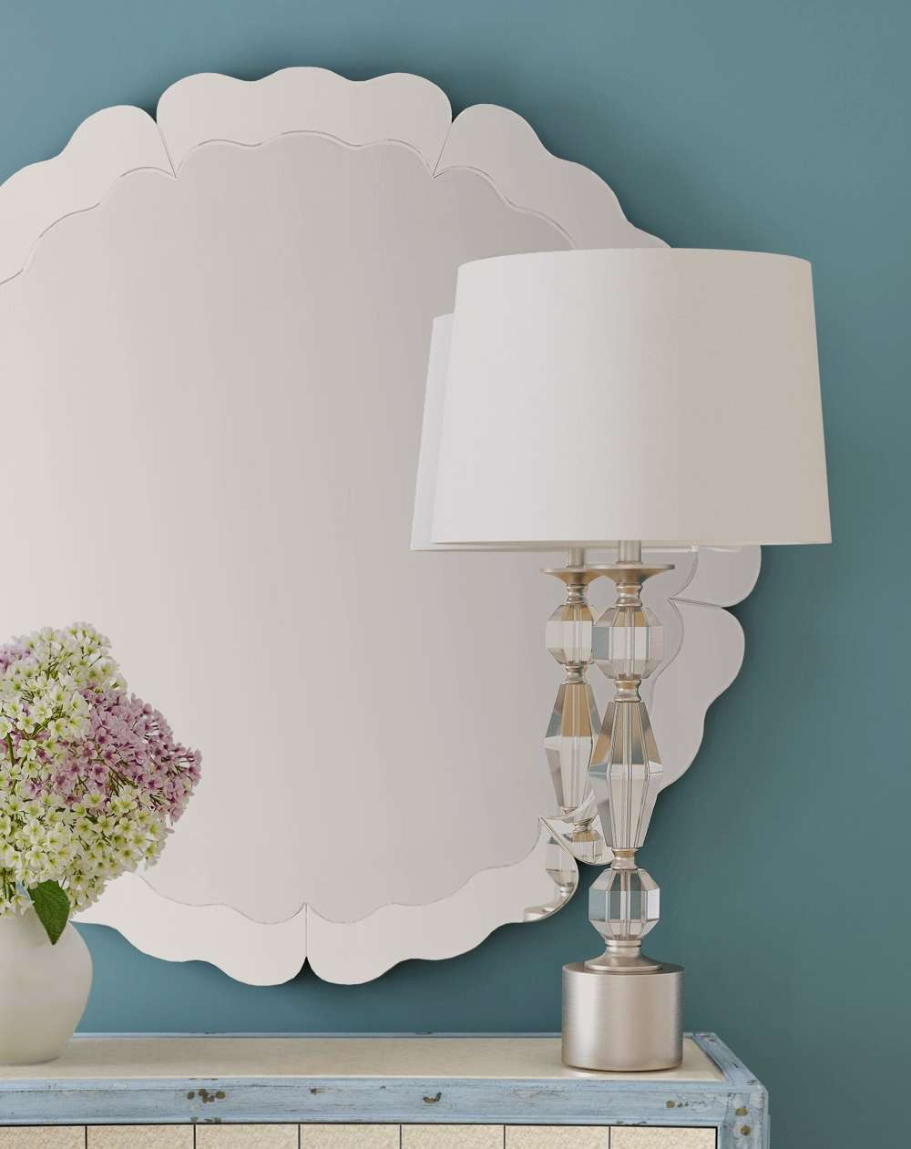 Bassett Mirror - Bella 34" Clear Crystal Table Lamp - L4636T view 5