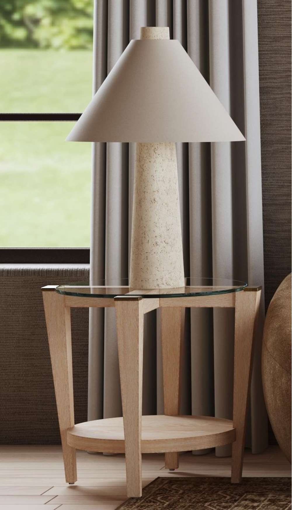 Bassett Mirror - Berks 31" Cream Resin Table Lamp - L4593T view 4