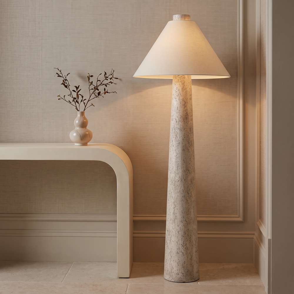 Bassett Mirror - Berks 63" Cream Resin Floor Lamp - L4592F view 5