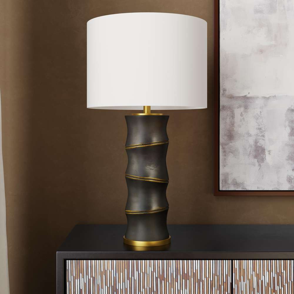 Bassett Mirror - Berkshire 28" Black Resin Table Lamp - L4690T view 4