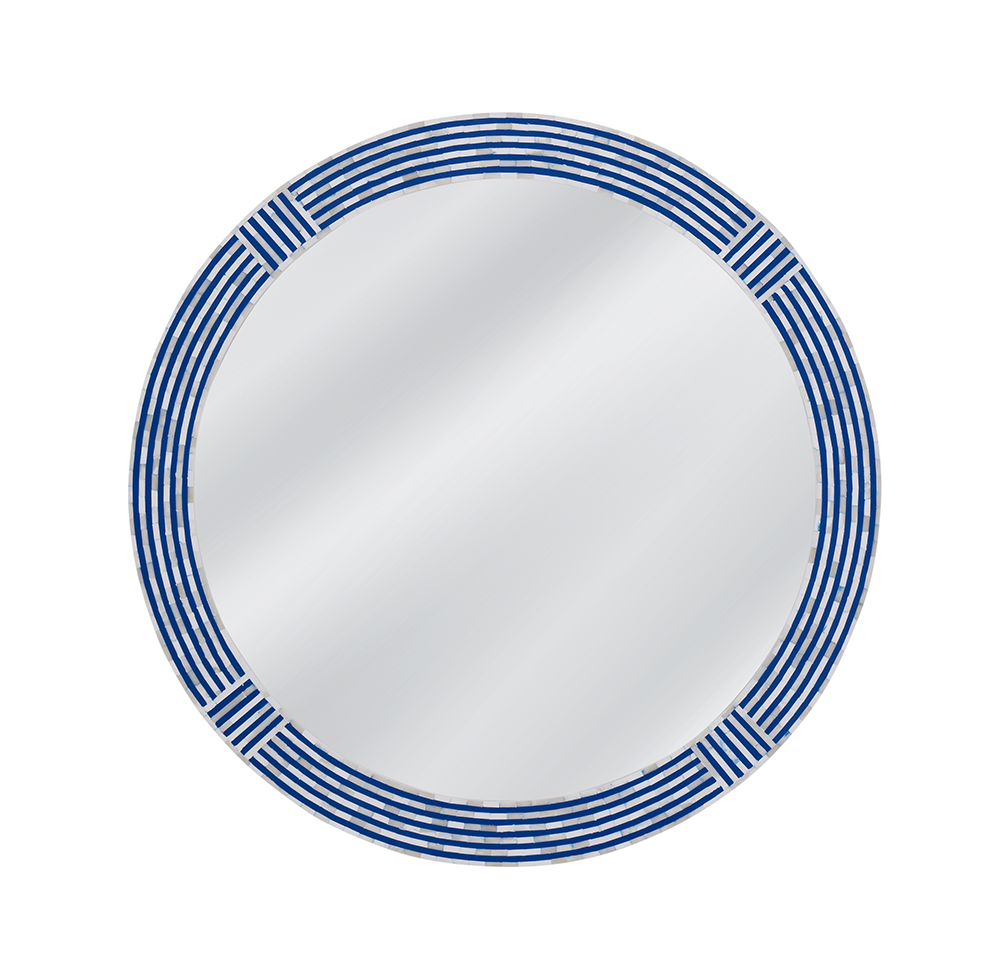 Bassett Mirror - Blue Circle 40" Blue Round Wall Mirror - M5188 view 1