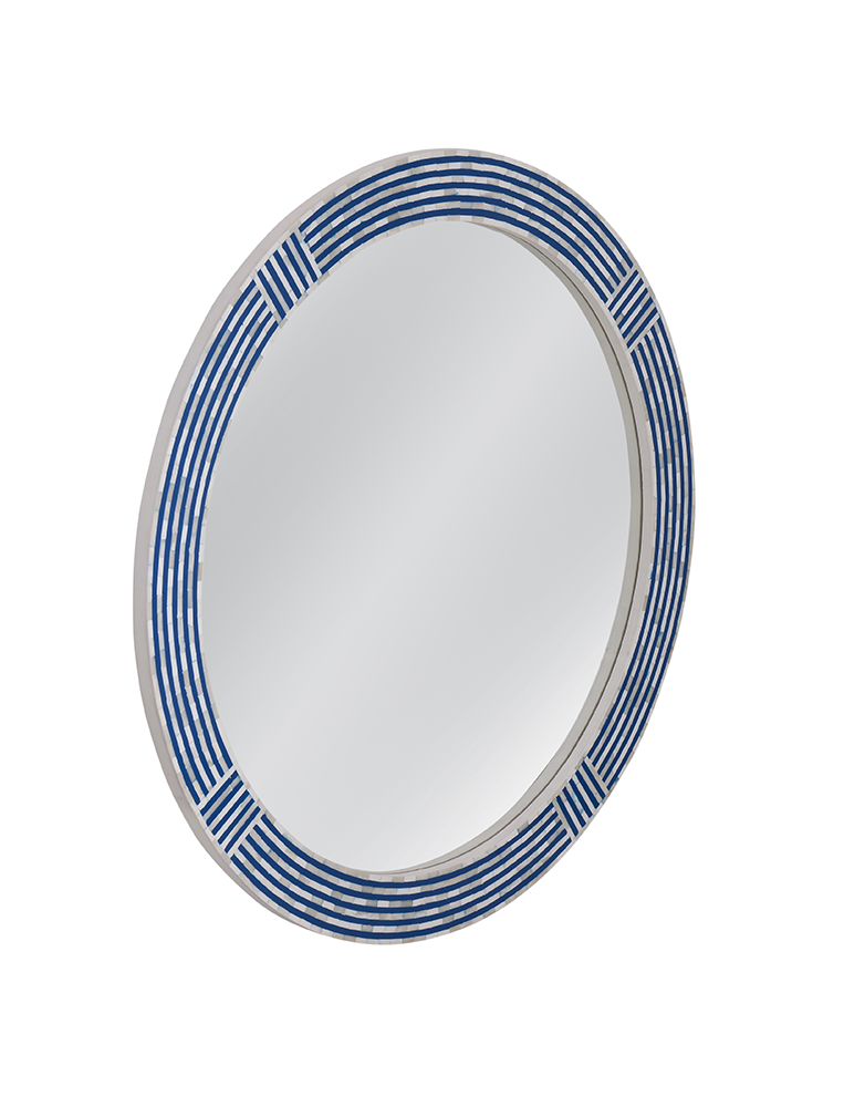 Bassett Mirror - Blue Circle 40" Blue Round Wall Mirror - M5188 view 2