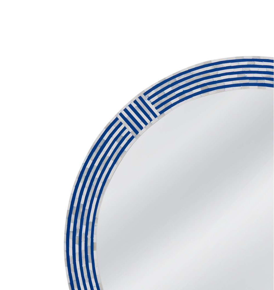 Bassett Mirror - Blue Circle 40" Blue Round Wall Mirror - M5188 view 4
