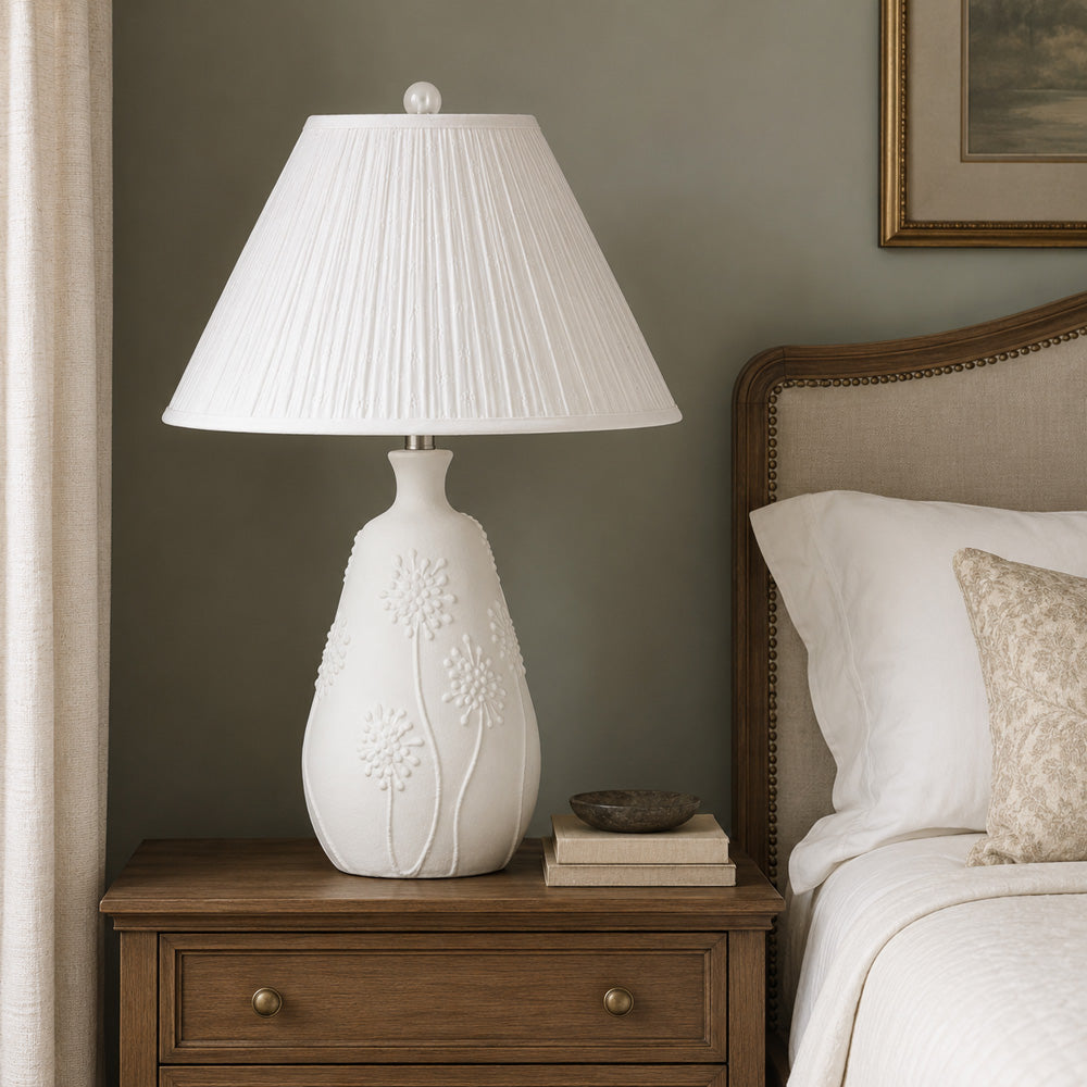Bassett Mirror - Brentwood 26" White Resin Table Lamp - L4725T view 4
