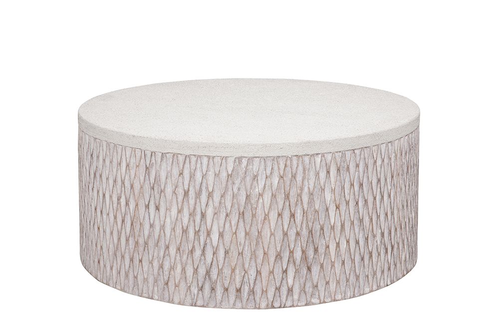 Bassett Mirror - Brewer White Bone Inlay Coffee Table - 5936-LR-120 view 1
