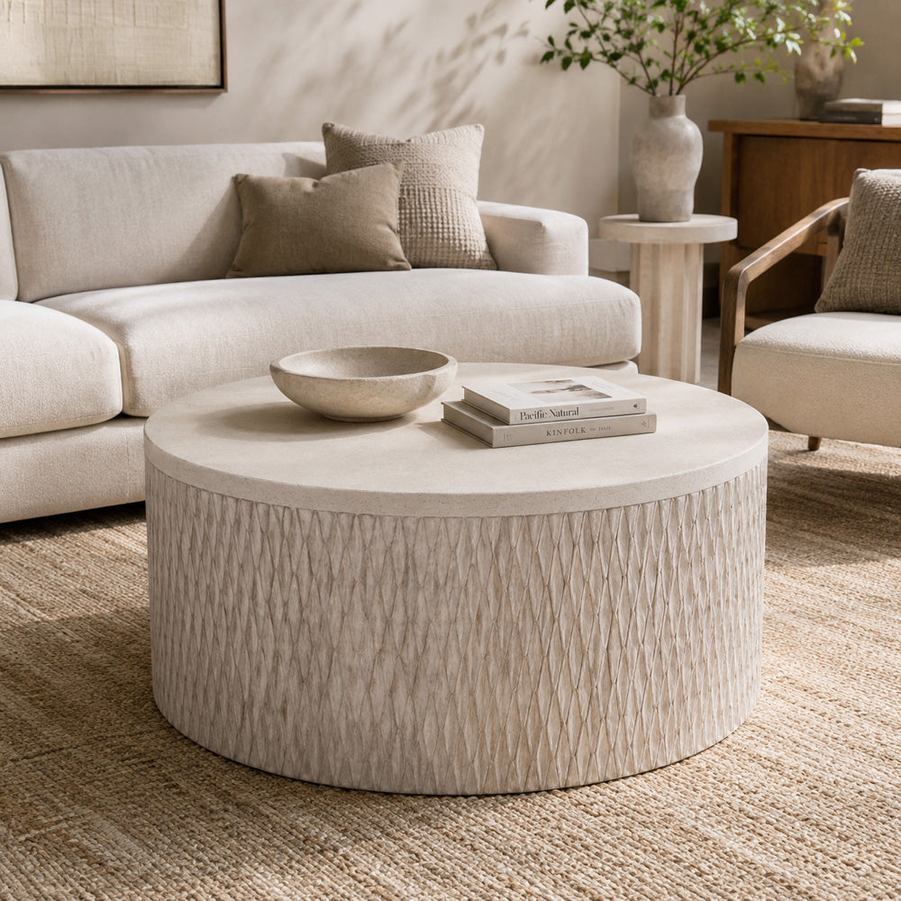 Bassett Mirror - Brewer White Bone Inlay Coffee Table - 5936-LR-120 view 5