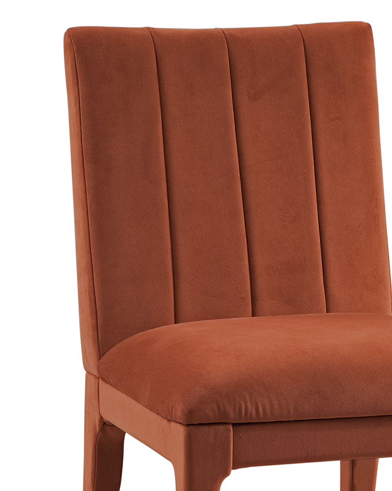Bassett Mirror - Brianne Rust Velvet Dining Chair (Set of 2) - 9746-DR-800-2 view 4