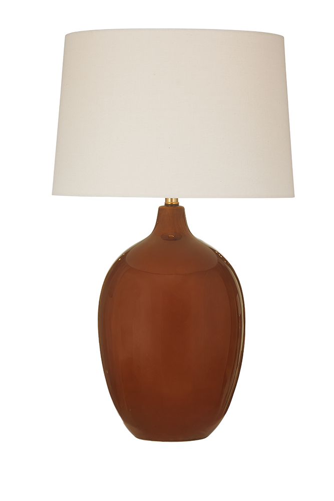Bassett Mirror - Brunello 30" Chestnut Brown Ceramic Table Lamp - L4821T view 1